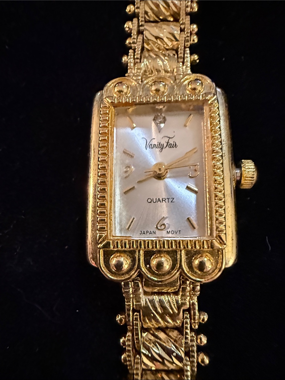 Vintage Women’s 6.5” Gold Tone Mother-of-Pearl Watch marked needs battery